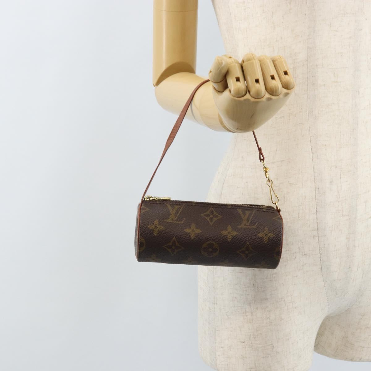LOUIS VUITTON Monogram Papillon Pouch LV Auth ka3239