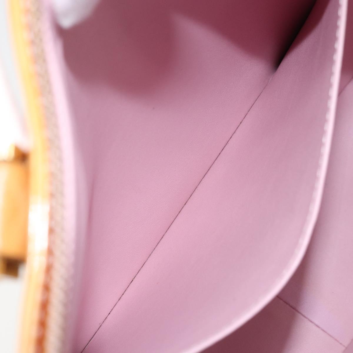 LOUIS VUITTON Monogram Vernis Columbus Bag Marshmallow Pink M91032 Auth ka3240