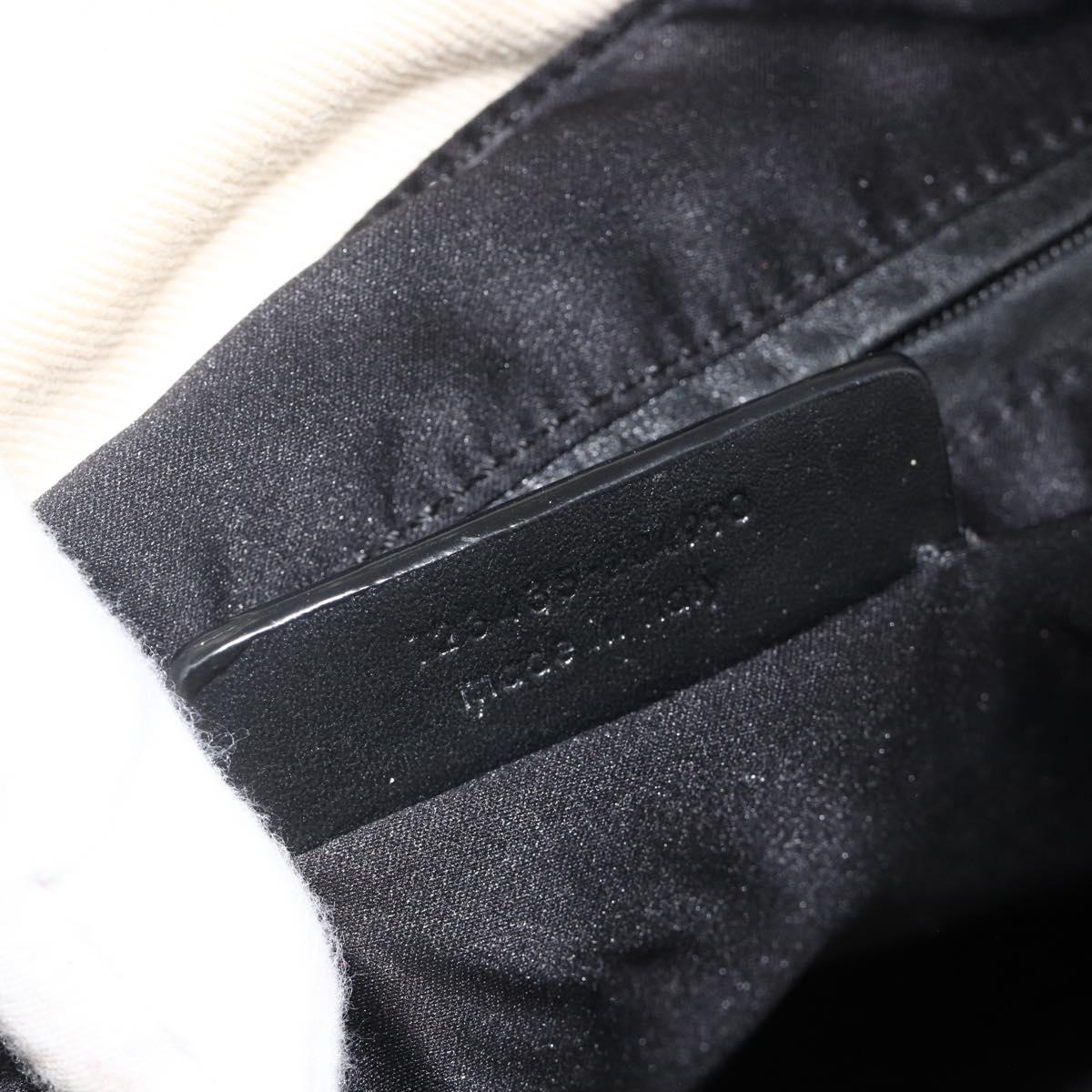 SAINT LAURENT Kahala Tote Bag Canvas White Silver 123435 Auth ka3245