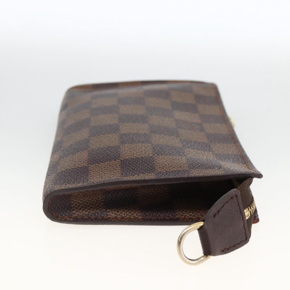 LOUIS VUITTON Damier Ebene Marais Pouch LV Auth ka3248