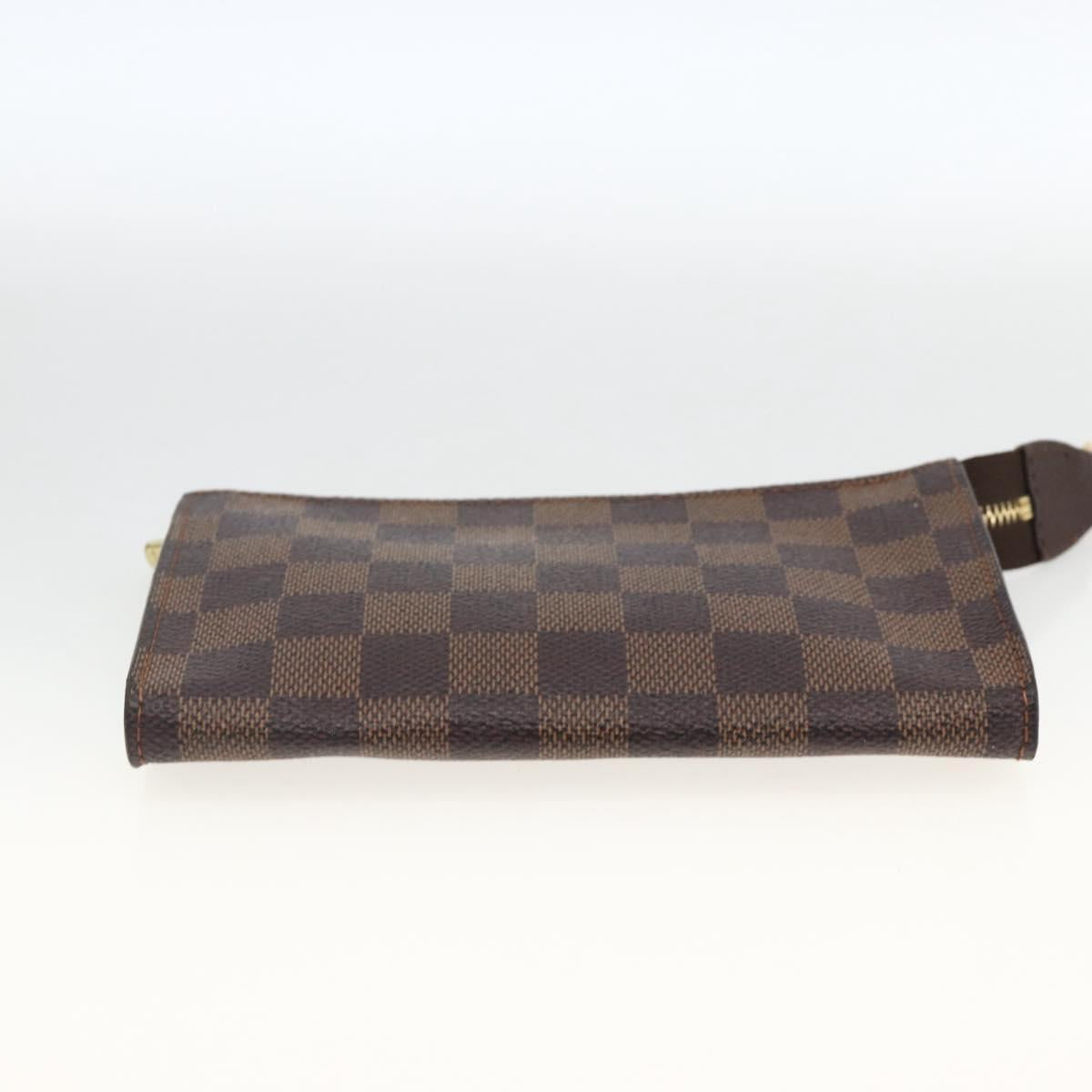 LOUIS VUITTON Damier Ebene Marais Pouch LV Auth ka3248