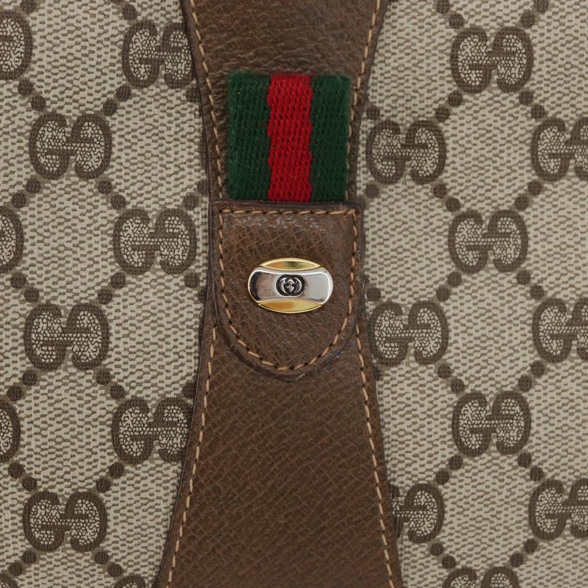 GUCCI GG Supreme Web Sherry Line Bag PVC Beige Red Green 89 01 034 Auth ka3250