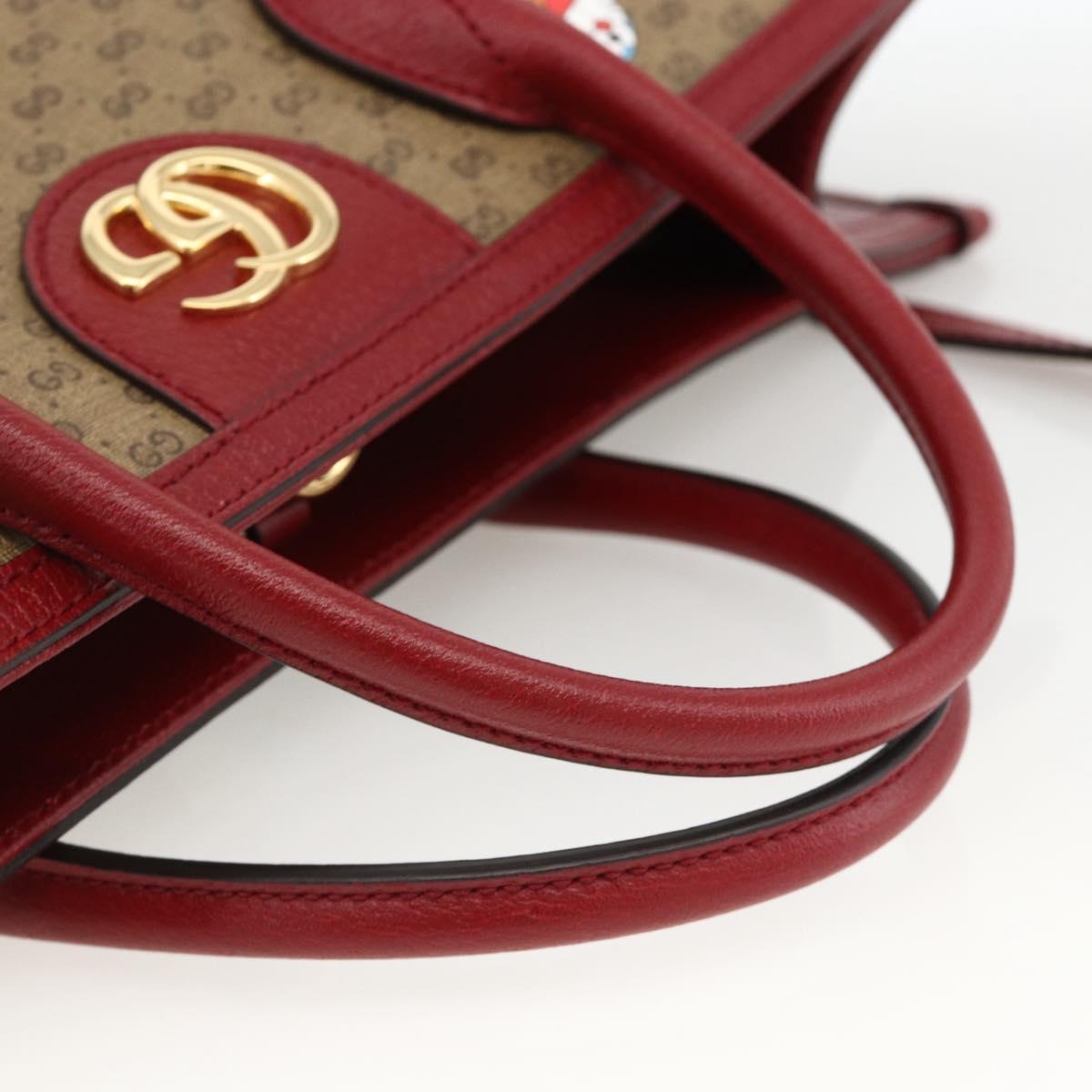 GUCCI GUCCI Ã Doraemon Micro GG Supreme Bag PVC 2way Beige 653952 Auth ka3262SM
