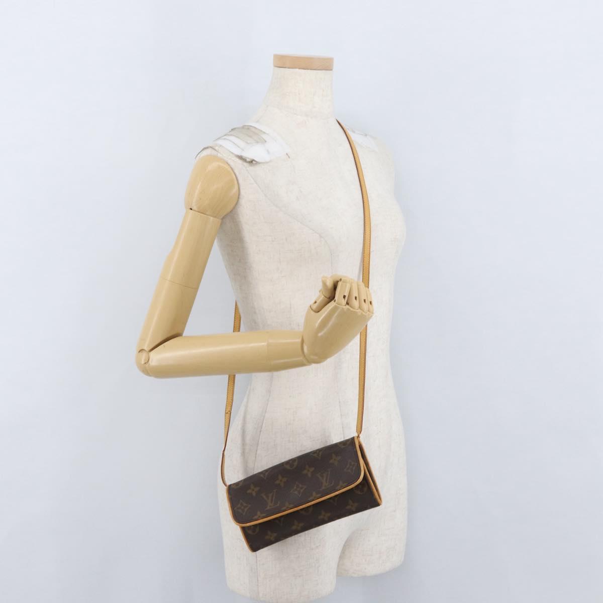 LOUIS VUITTON Monogram Pochette Twin PM Shoulder Bag M51854 LV Auth ka3263