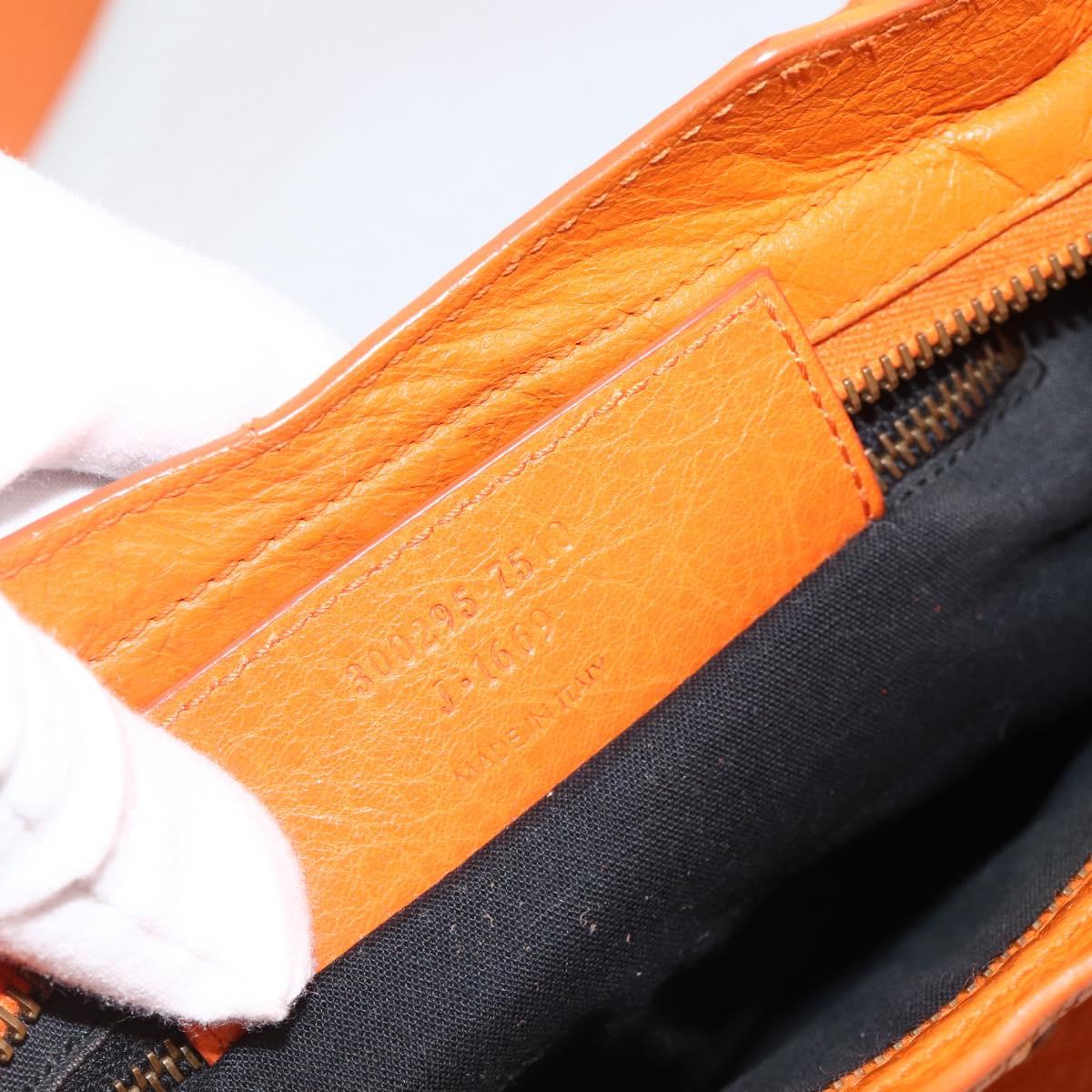 BALENCIAGA LuCity Hand Bag Leather 2way Orange 300295 Auth ka3266M