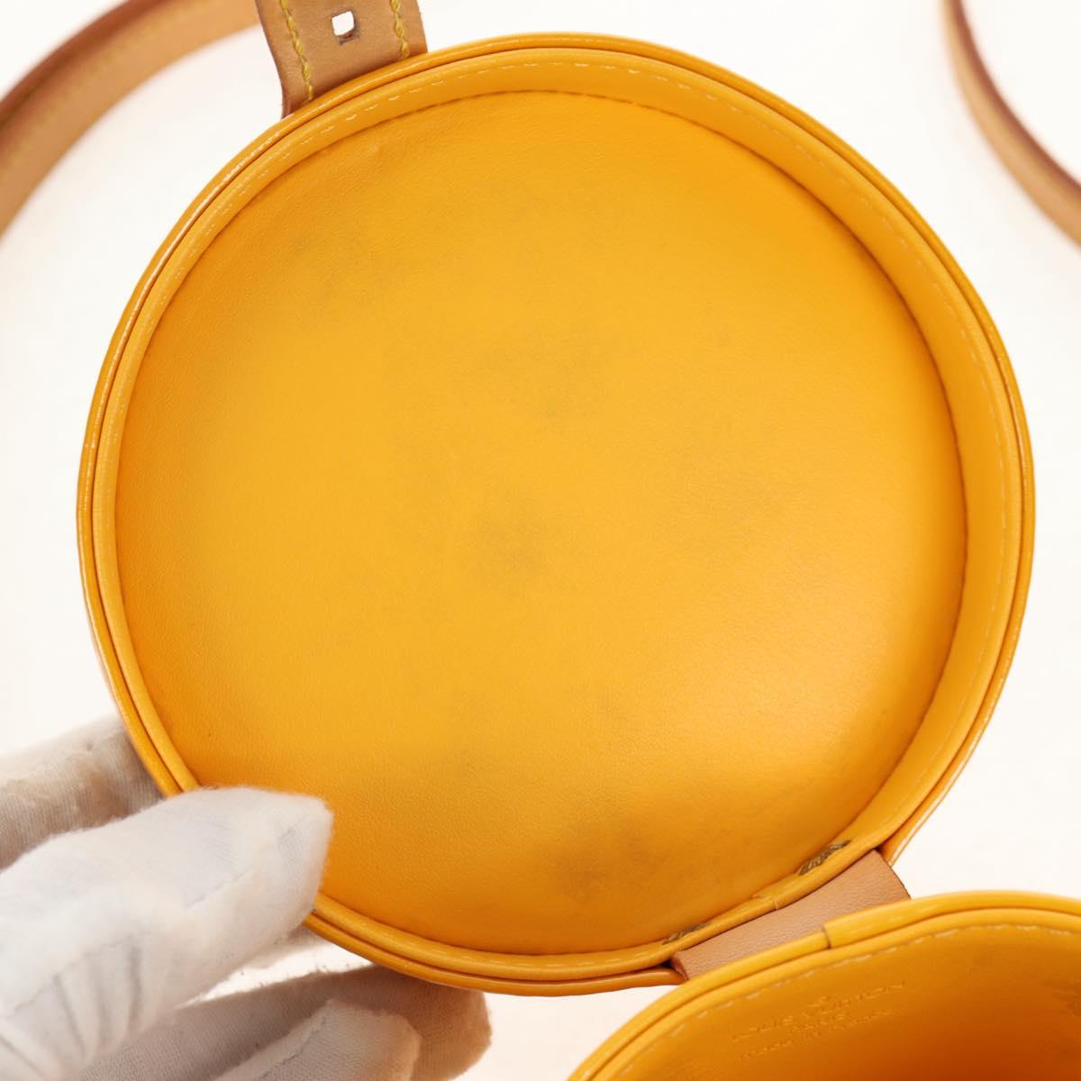 LOUIS VUITTON Monogram Vernis Astor Place Shoulder Bag Jaune M91100 Auth ka326V