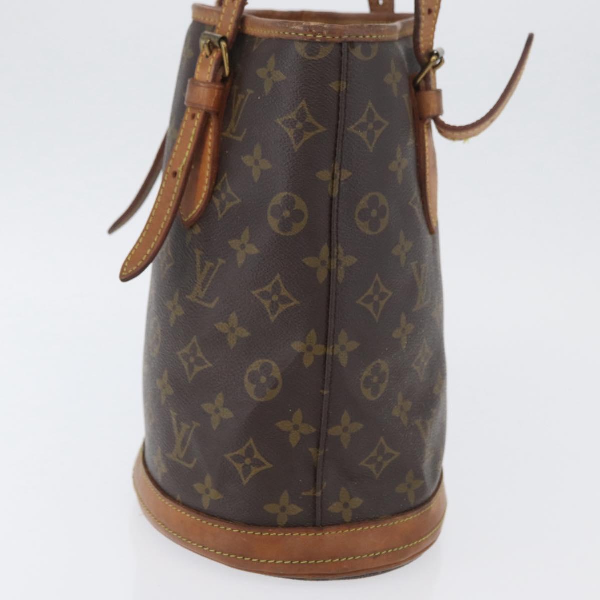LOUIS VUITTON Monogram Bucket PM Shoulder Bag M42238 LV Auth ka3270