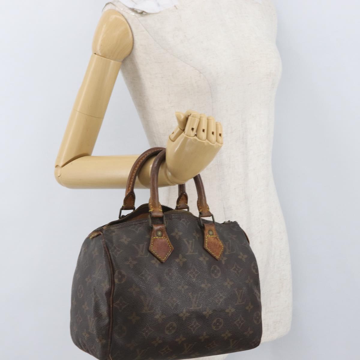 LOUIS VUITTON Monogram Speedy 25 Hand Bag M41528 LV Auth ka3272