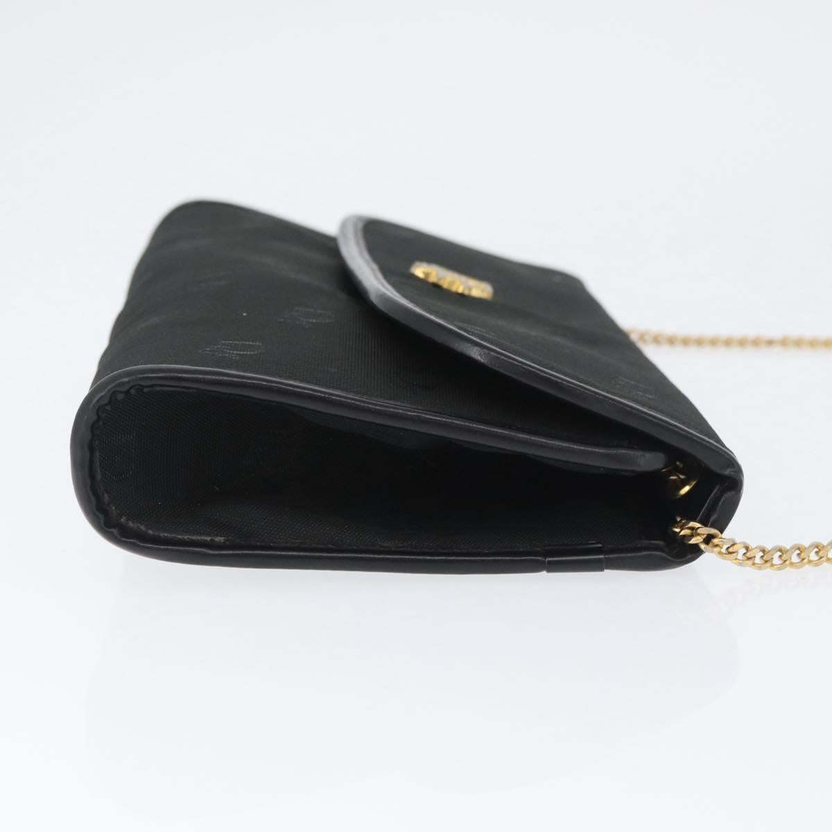 Christian Dior Honeycomb Canvas Shoulder Bag Green Gold Auth ka3284