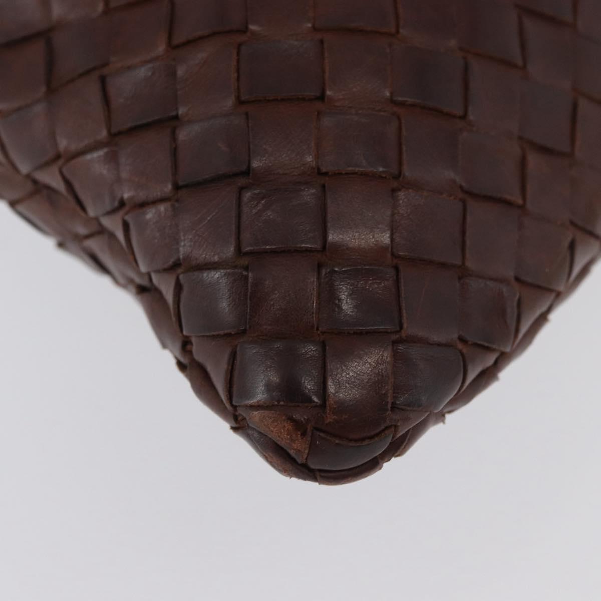 BOTTEGA VENETA INTRECCIATO Shoulder Bag Leather Brown Auth ka3314