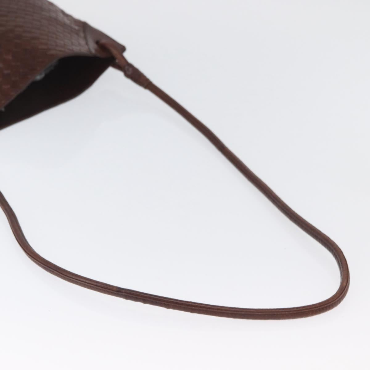 BOTTEGA VENETA INTRECCIATO Shoulder Bag Leather Brown Auth ka3314