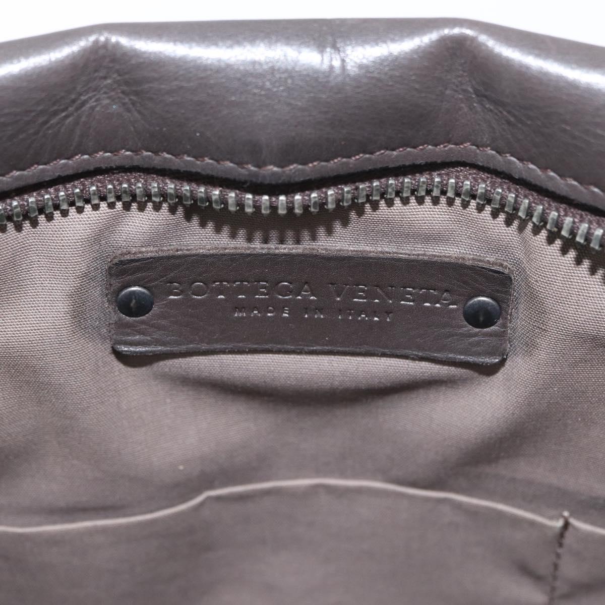 BOTTEGA VENETA INTRECCIATO Hand Bag Leather Brown Auth ka3317