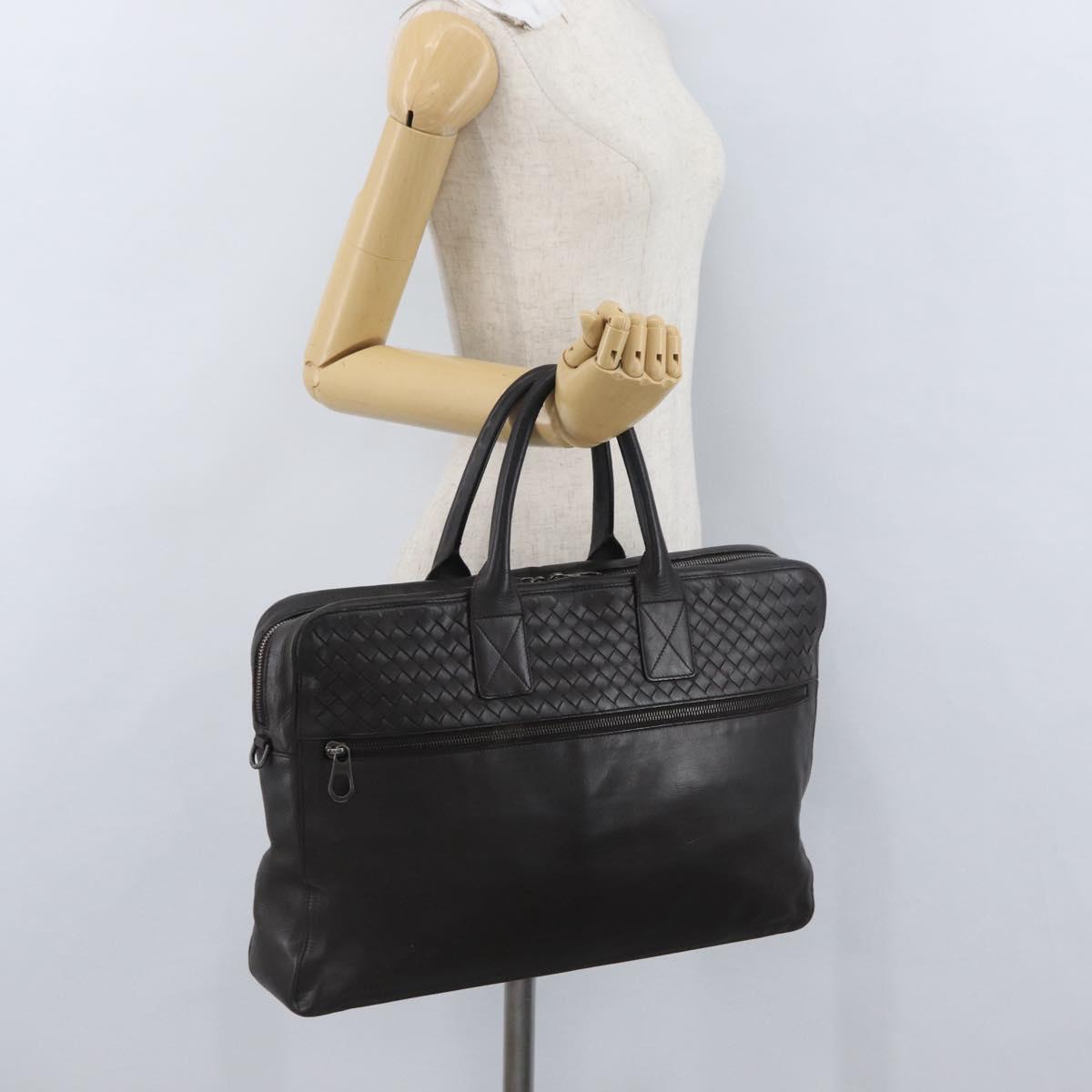 BOTTEGA VENETA INTRECCIATO Hand Bag Leather Brown Auth ka3317
