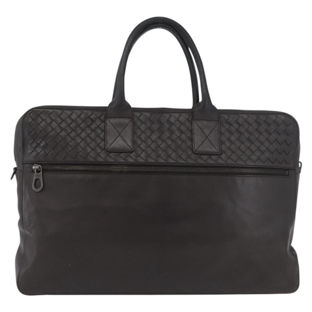 BOTTEGA VENETA INTRECCIATO Hand Bag Leather Brown Auth ka3317