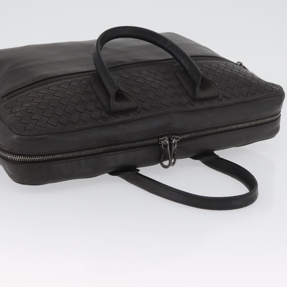 BOTTEGA VENETA INTRECCIATO Hand Bag Leather Brown Auth ka3317