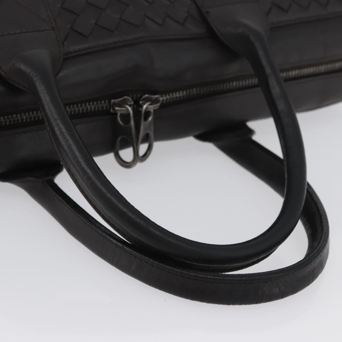 BOTTEGA VENETA INTRECCIATO Hand Bag Leather Brown Auth ka3317