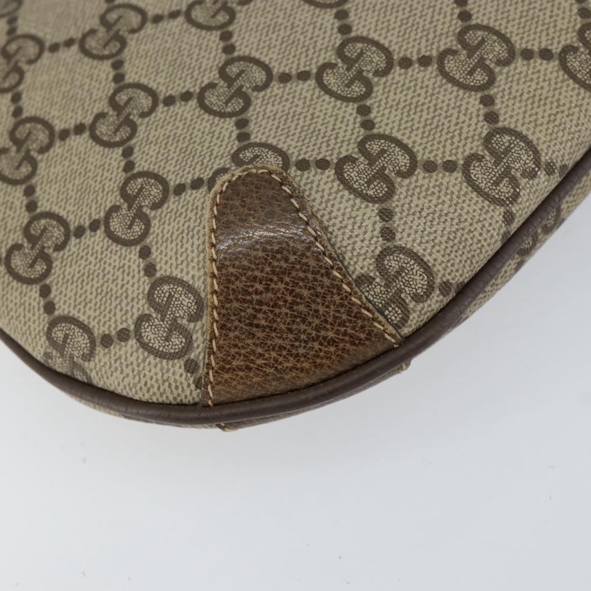 GUCCI GG Supreme Web Sherry Line Bag PVC Beige Gold Red 904 02 026 Auth ka332