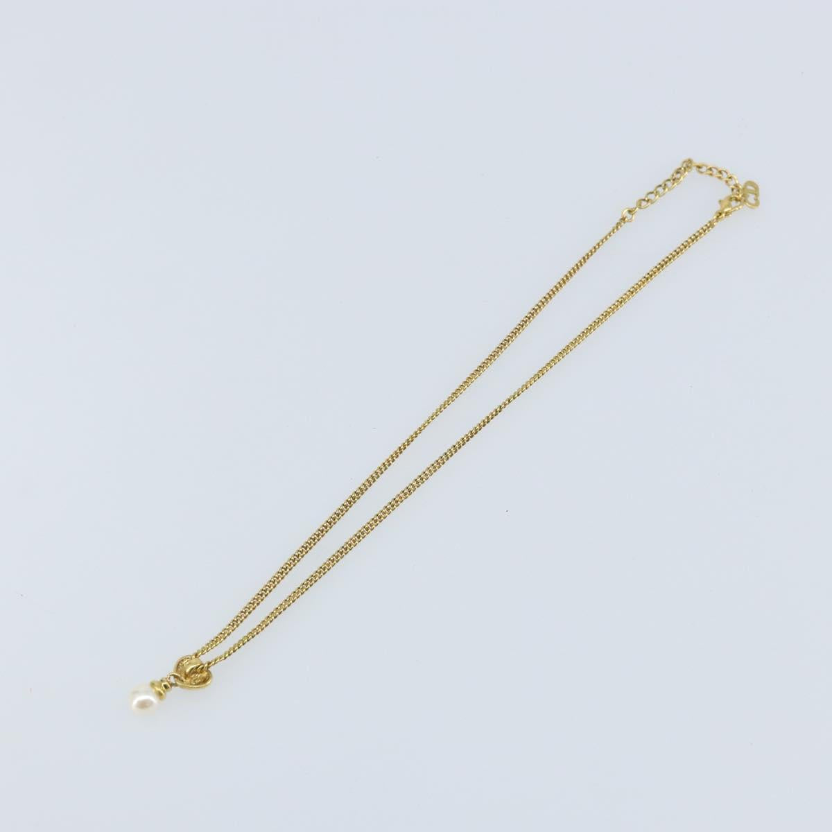 Christian Dior Necklace metal Gold Auth ka3334