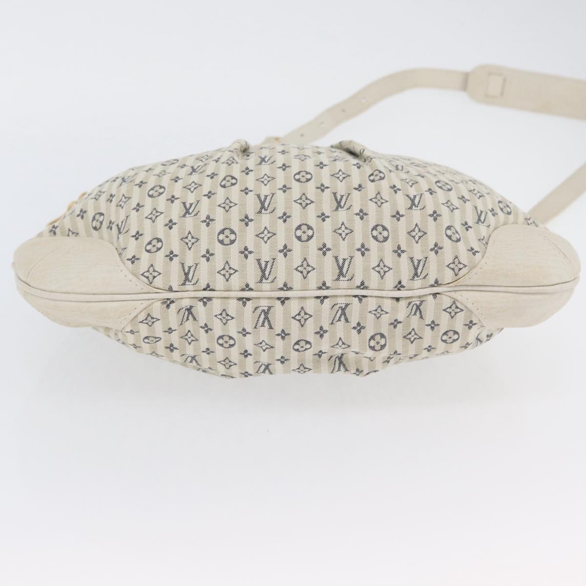 LOUIS VUITTON Monogram Mini Lin Croisette Marina PM Bag Blue M95494 Auth ka3338A