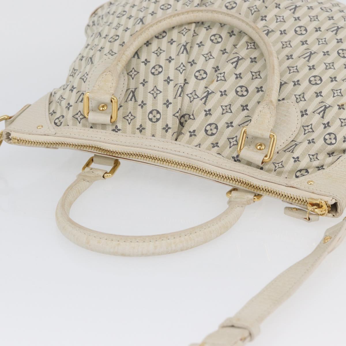 LOUIS VUITTON Monogram Mini Lin Croisette Marina PM Bag Blue M95494 Auth ka3338A