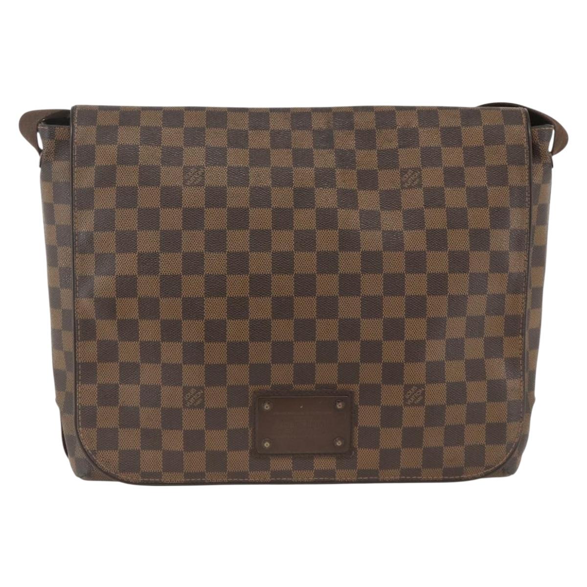 LOUIS VUITTON Damier Ebene Brooklyn MM Shoulder Bag N51211 LV Auth ka3342