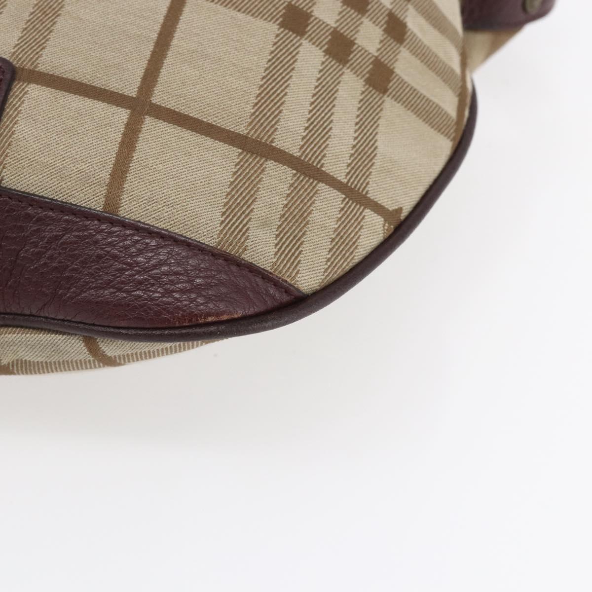 BURBERRY Nova Check Shoulder Bag Canvas 2 Set Beige Auth ka335