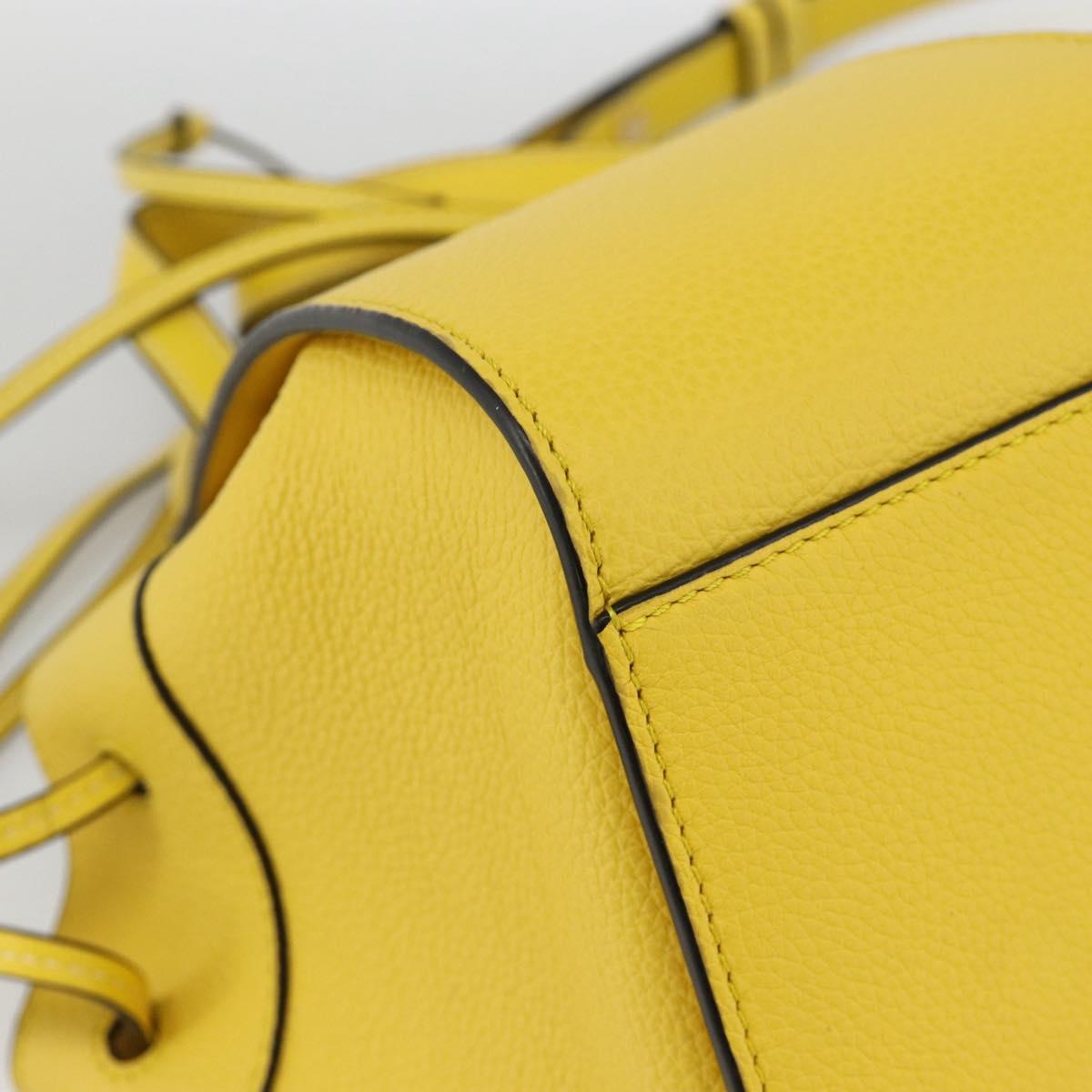 LOEWE Hammock Hand Bag Leather 2way Yellow Auth ka3350SAM