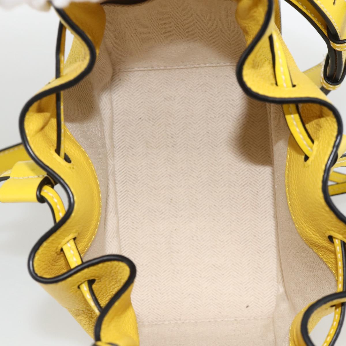 LOEWE Hammock Hand Bag Leather 2way Yellow Auth ka3350SAM