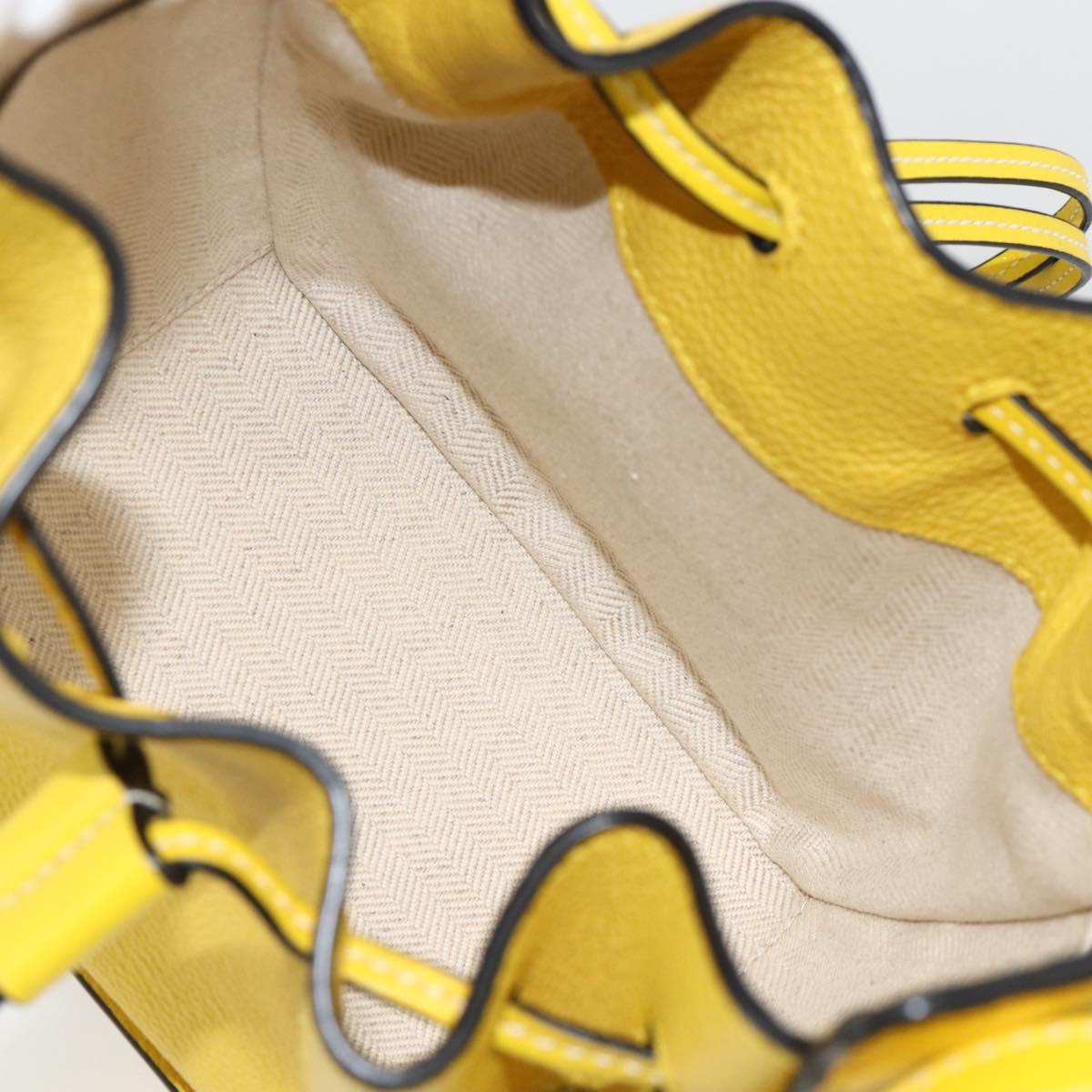 LOEWE Hammock Hand Bag Leather 2way Yellow Auth ka3350SAM
