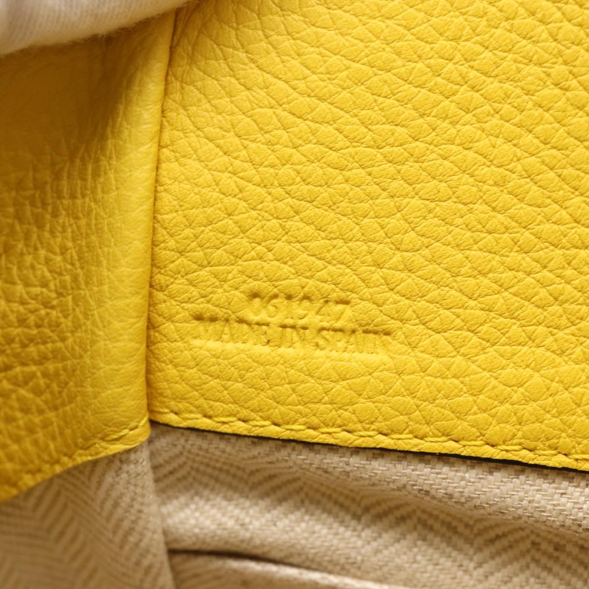 LOEWE Hammock Hand Bag Leather 2way Yellow Auth ka3350SAM