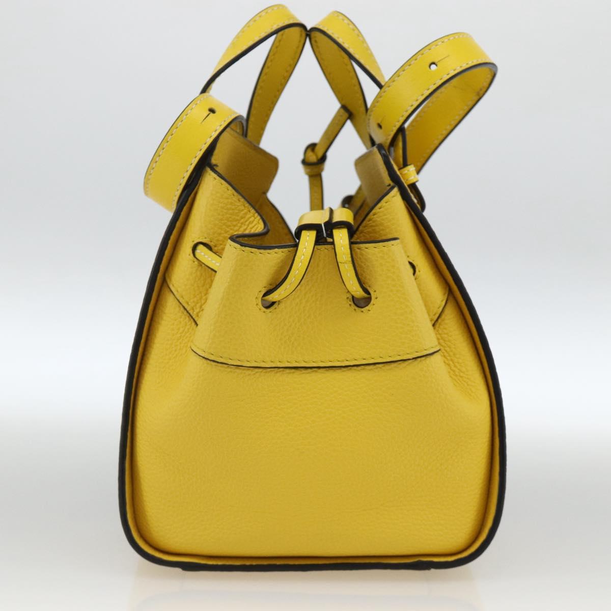 LOEWE Hammock Hand Bag Leather 2way Yellow Auth ka3350SAM