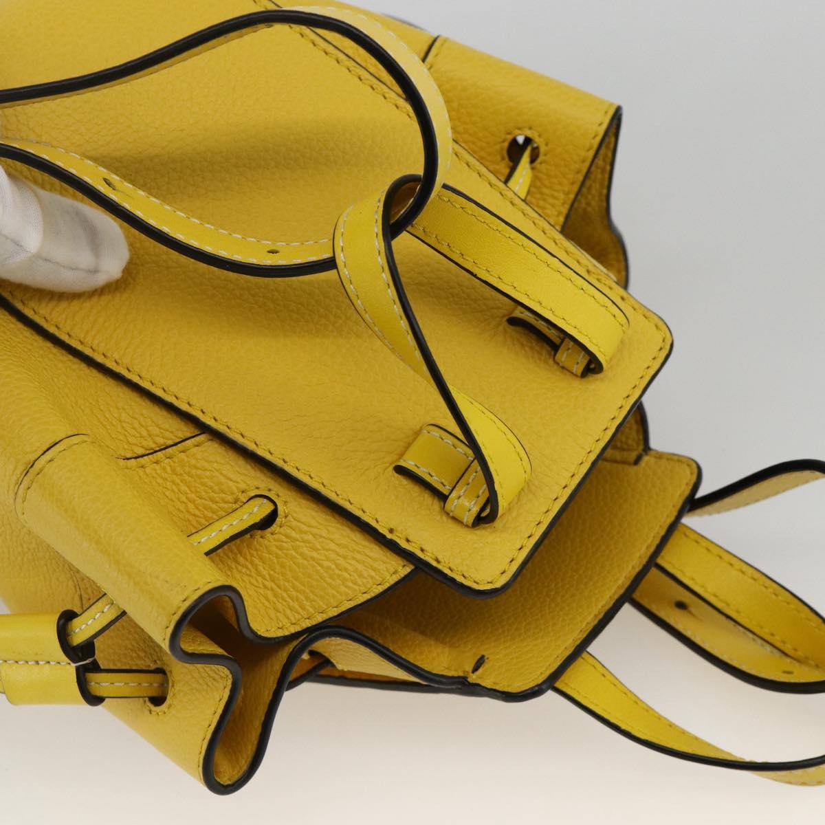 LOEWE Hammock Hand Bag Leather 2way Yellow Auth ka3350SAM
