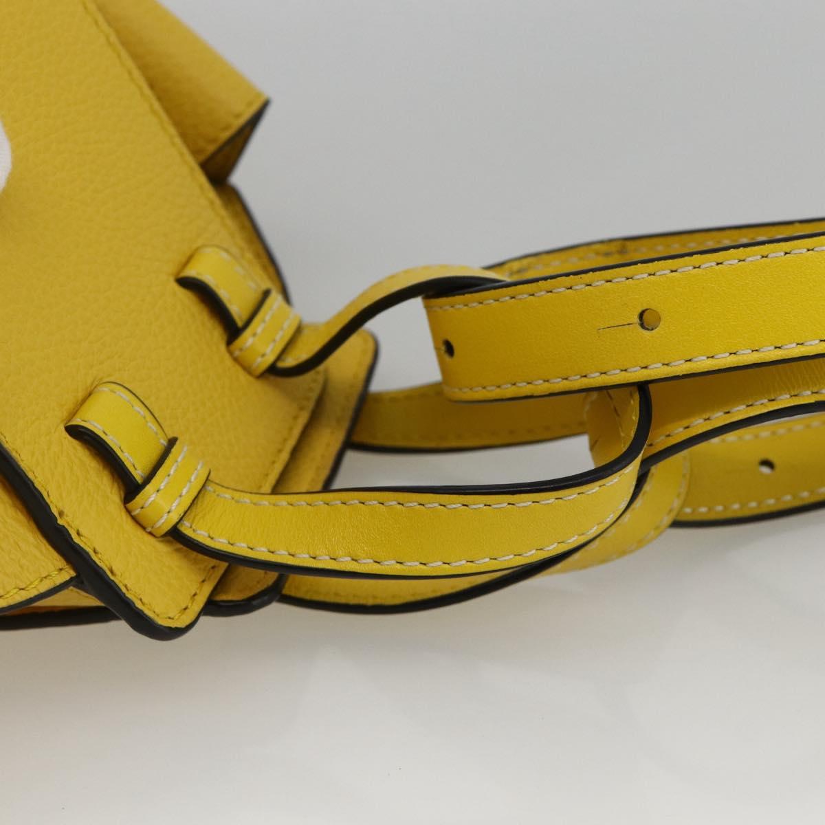 LOEWE Hammock Hand Bag Leather 2way Yellow Auth ka3350SAM