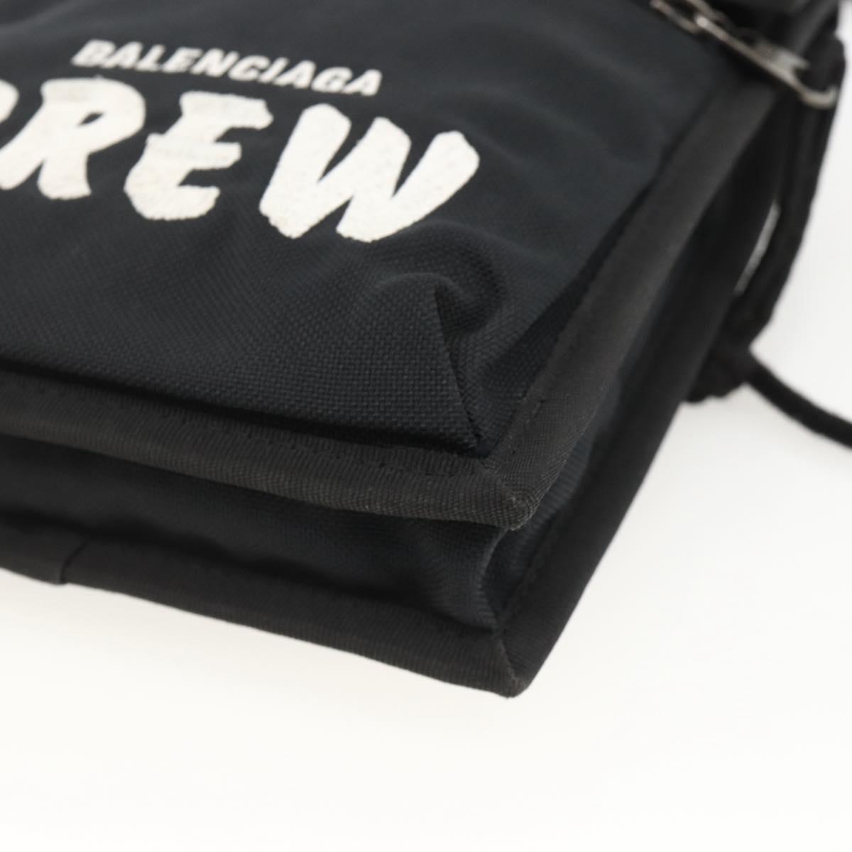 BALENCIAGA Shoulder Bag Nylon Black 532298 Auth ka3358