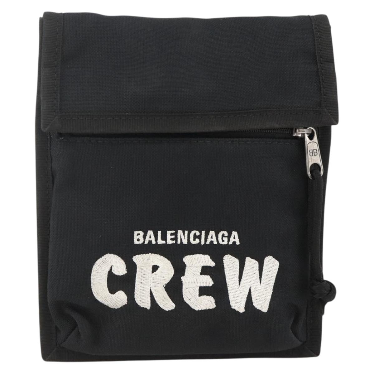 BALENCIAGA Shoulder Bag Nylon Black 532298 Auth ka3358