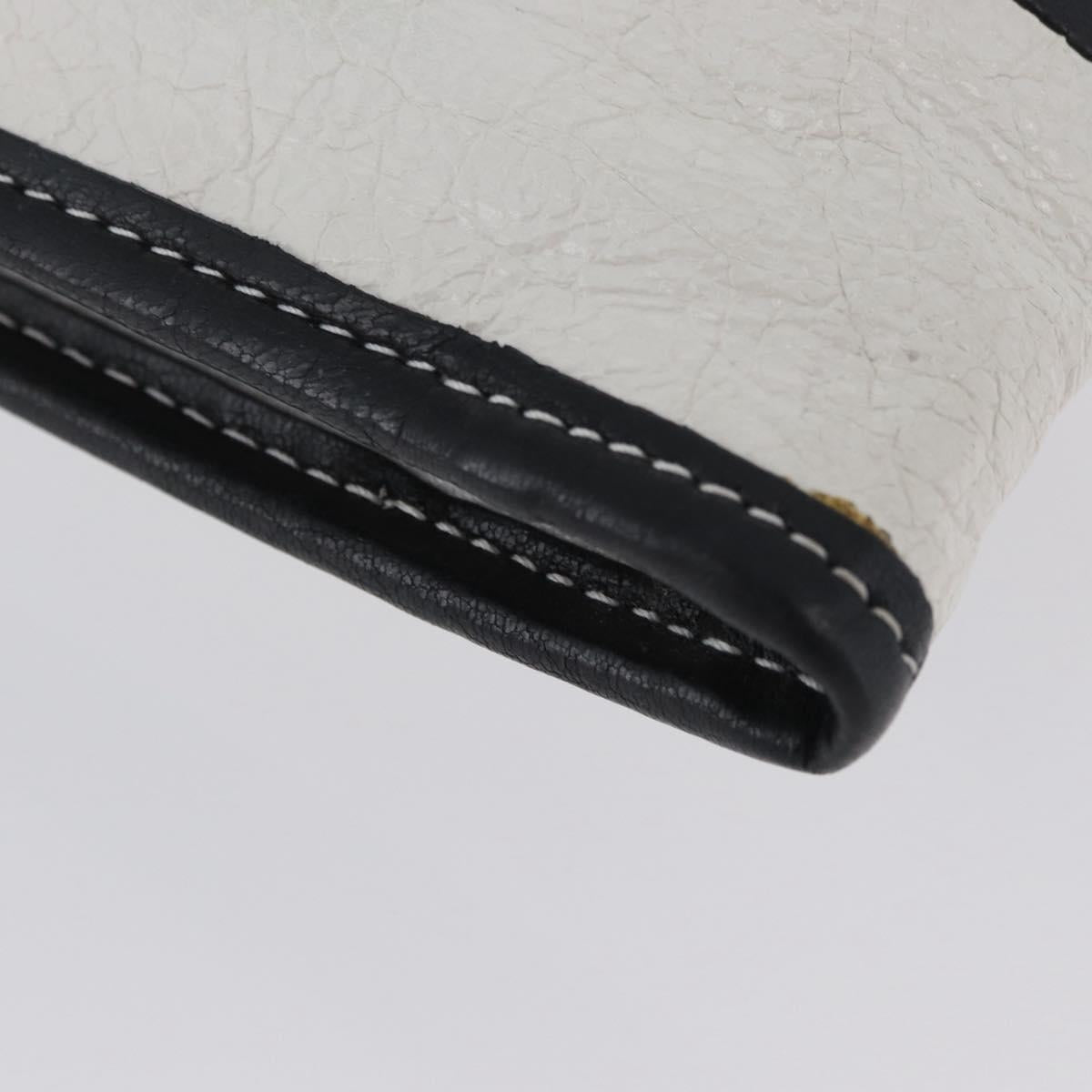 BALENCIAGA Clutch Bag Leather Multicolor Silver 443658 Auth ka3360