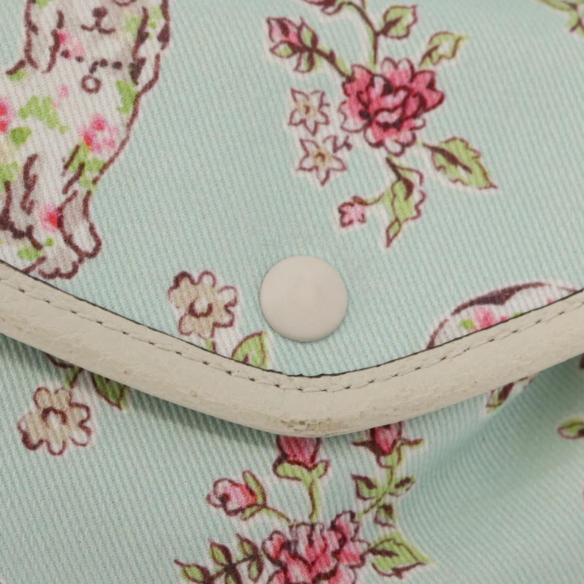 GUCCI Hand Bag Canvas Light Blue Auth ka3365
