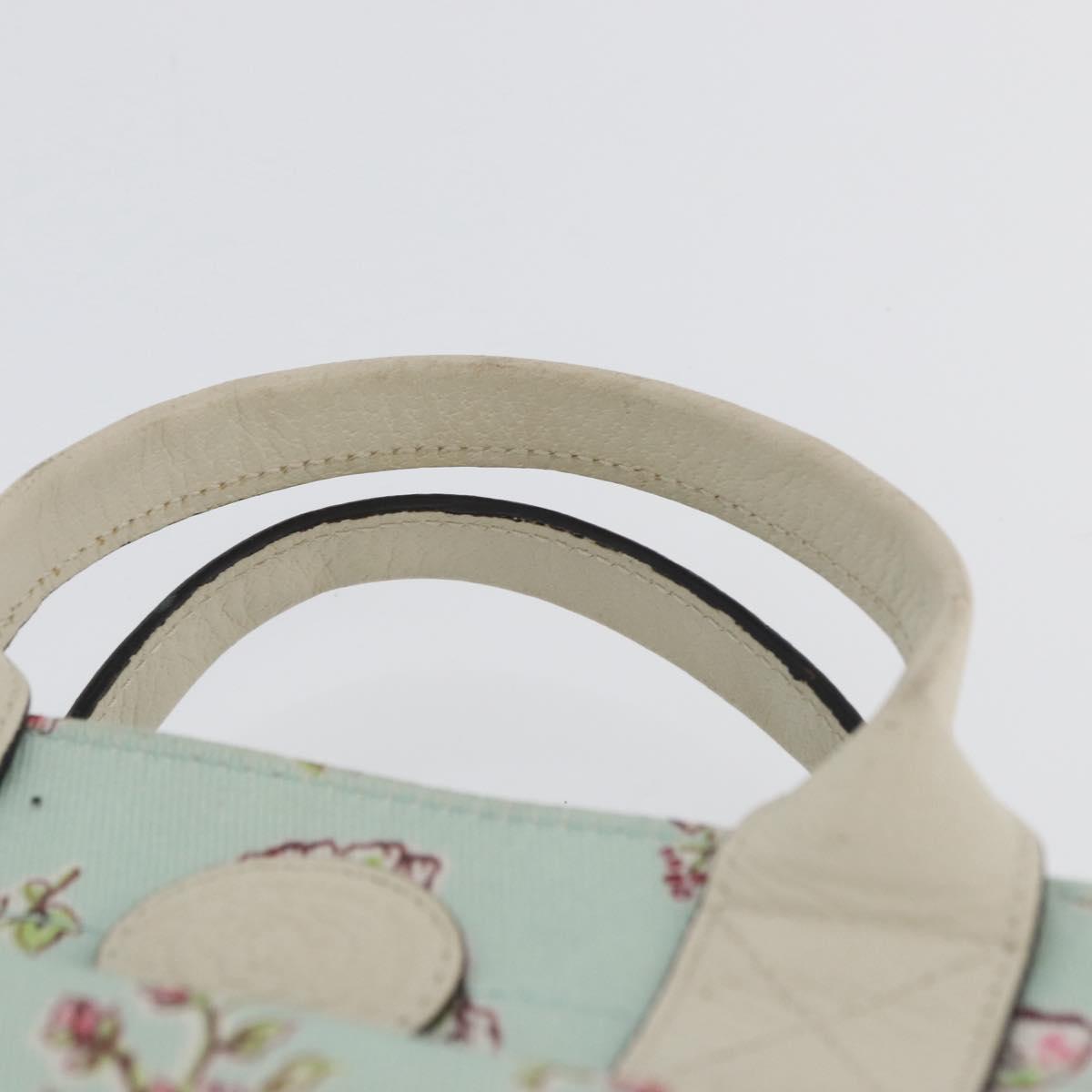 GUCCI Hand Bag Canvas Light Blue Auth ka3365