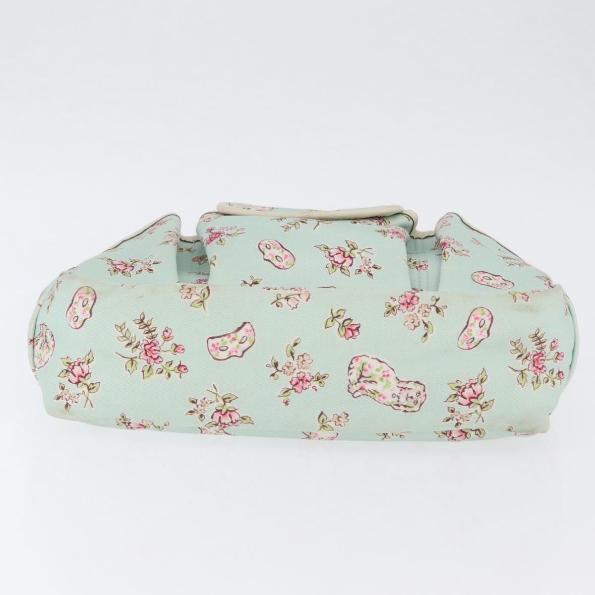 GUCCI Hand Bag Canvas Light Blue Auth ka3365