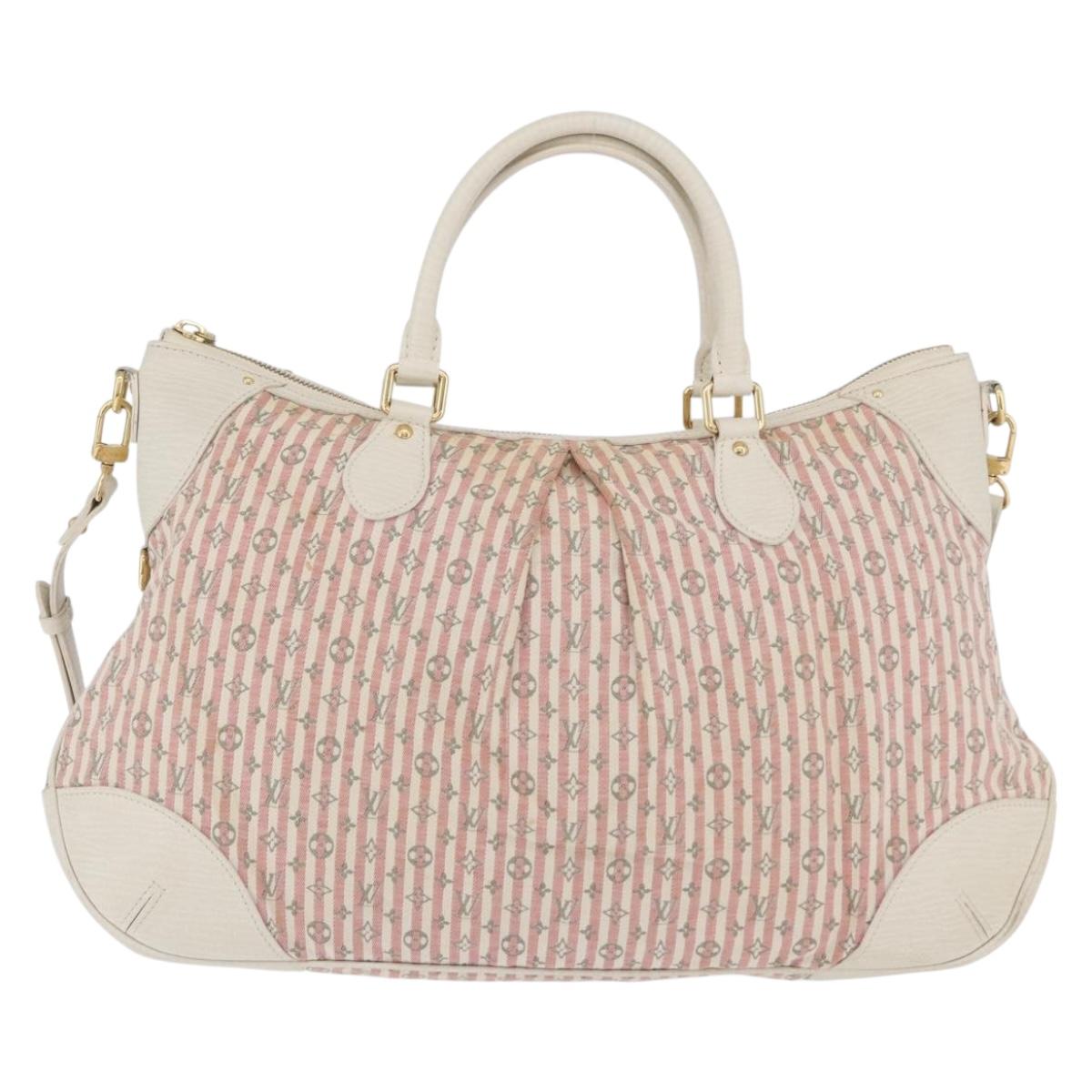 LOUIS VUITTON Mini Lin Marina GM Bag Croisette 2way Pink M95493 LV Auth ka3367A