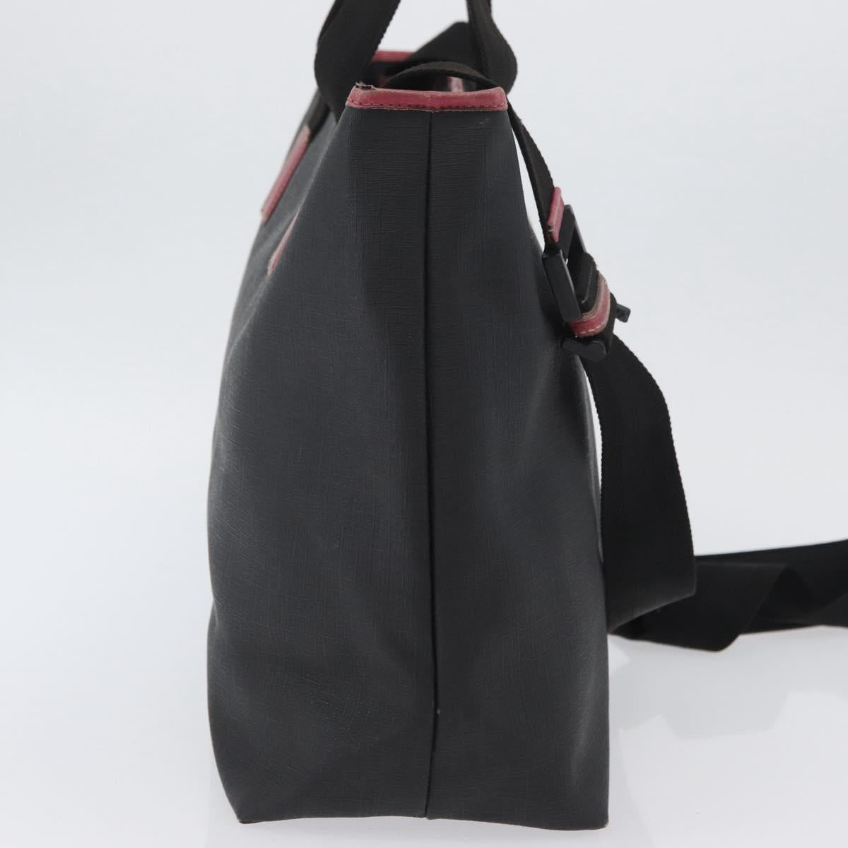 GUCCI Tote Bag PVC Black 162785 Auth ka3368