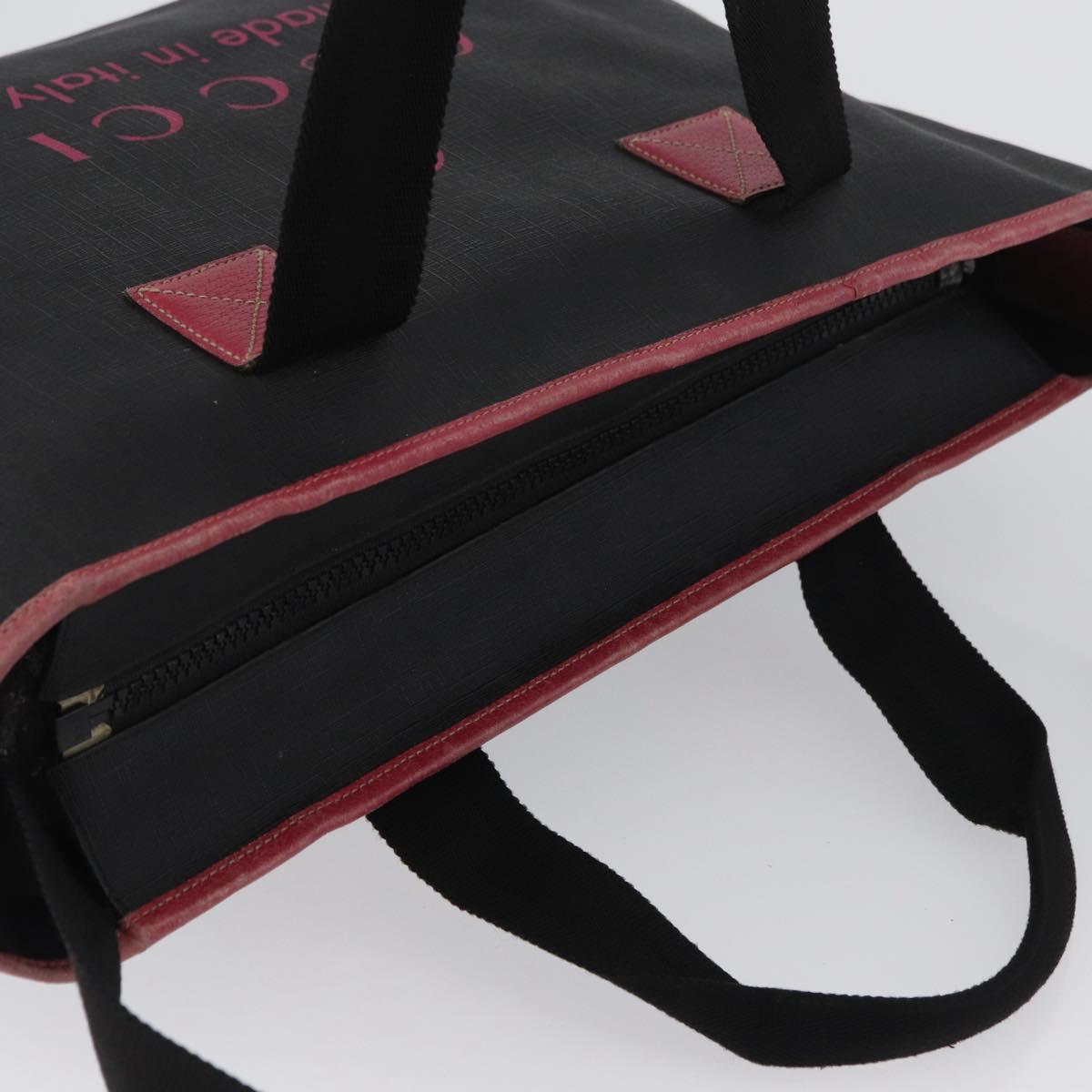 GUCCI Tote Bag PVC Black 162785 Auth ka3368