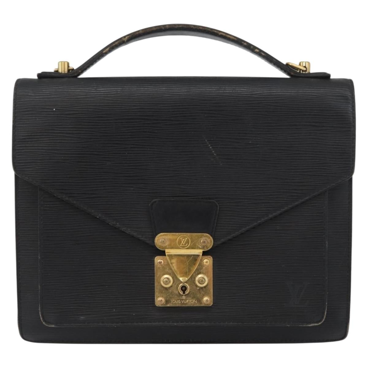 LOUIS VUITTON Epi Monceau 28 Hand Bag Black M52122 LV Auth ka3386