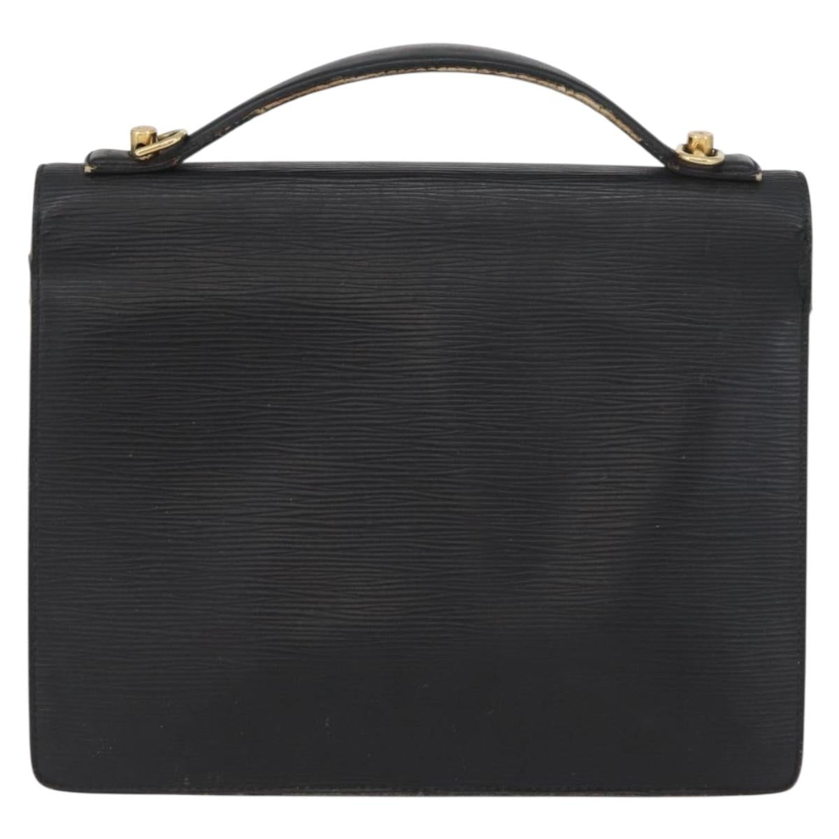 LOUIS VUITTON Epi Monceau 28 Hand Bag Black M52122 LV Auth ka3386