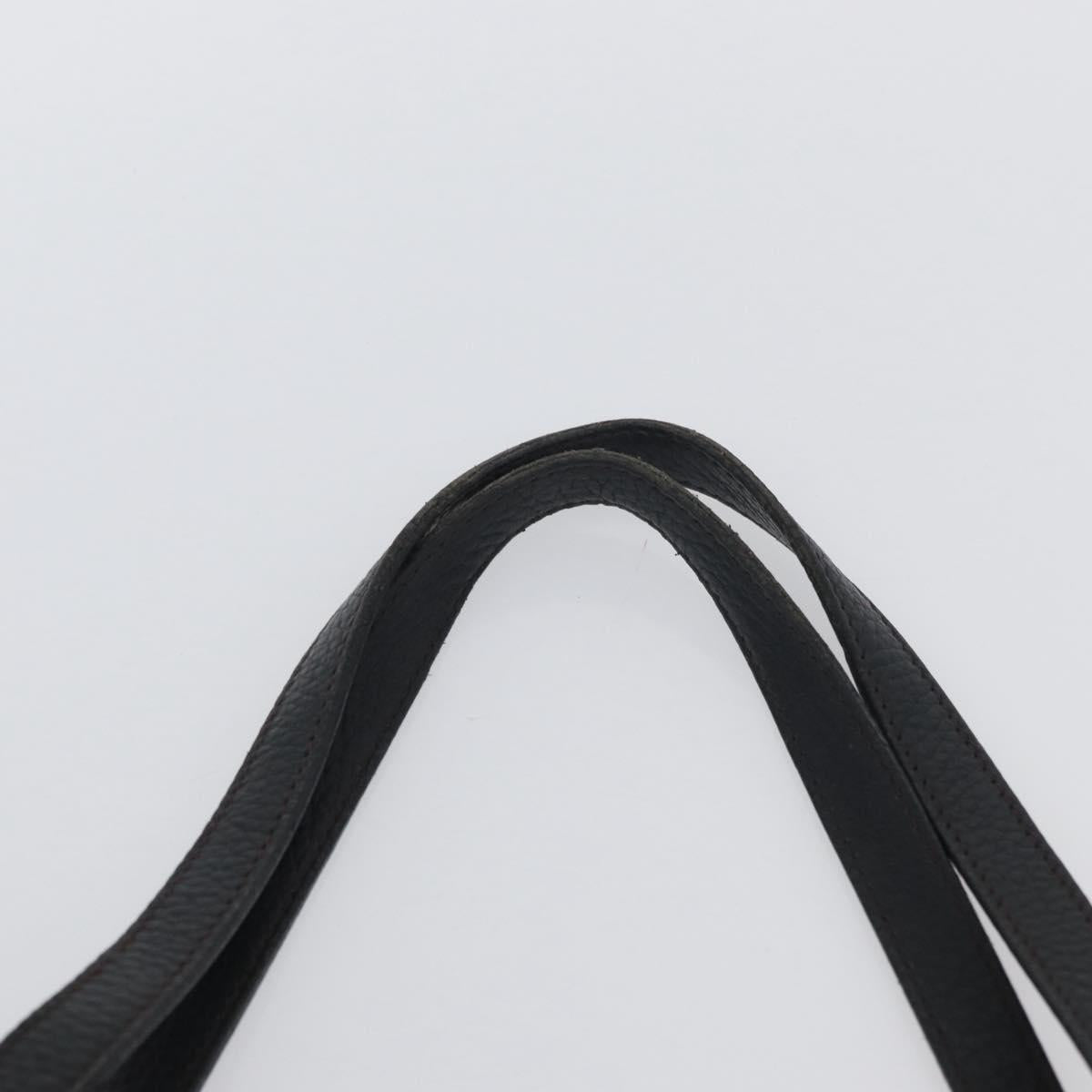 FENDI Zucchino Canvas Tote Bag Black Gold Auth ka3387