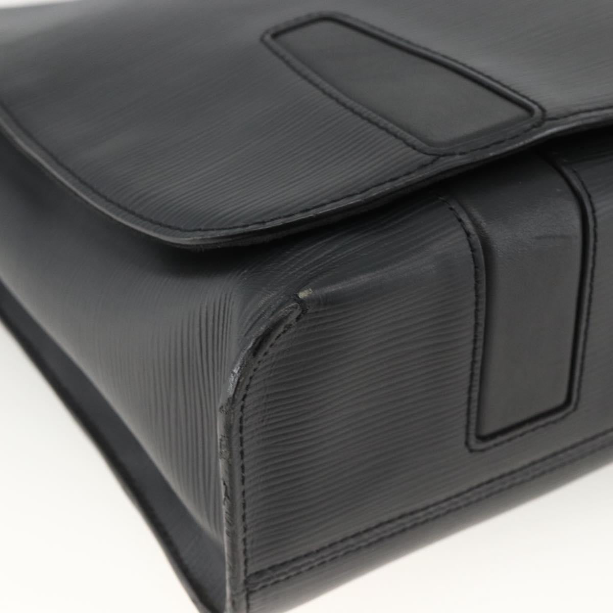 LOUIS VUITTON Epi Harrington Messenger MM Shoulder Bag Black M53409 Auth ka3397