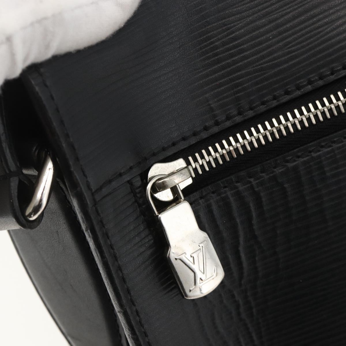 LOUIS VUITTON Epi Harrington Messenger MM Shoulder Bag Black M53409 Auth ka3397