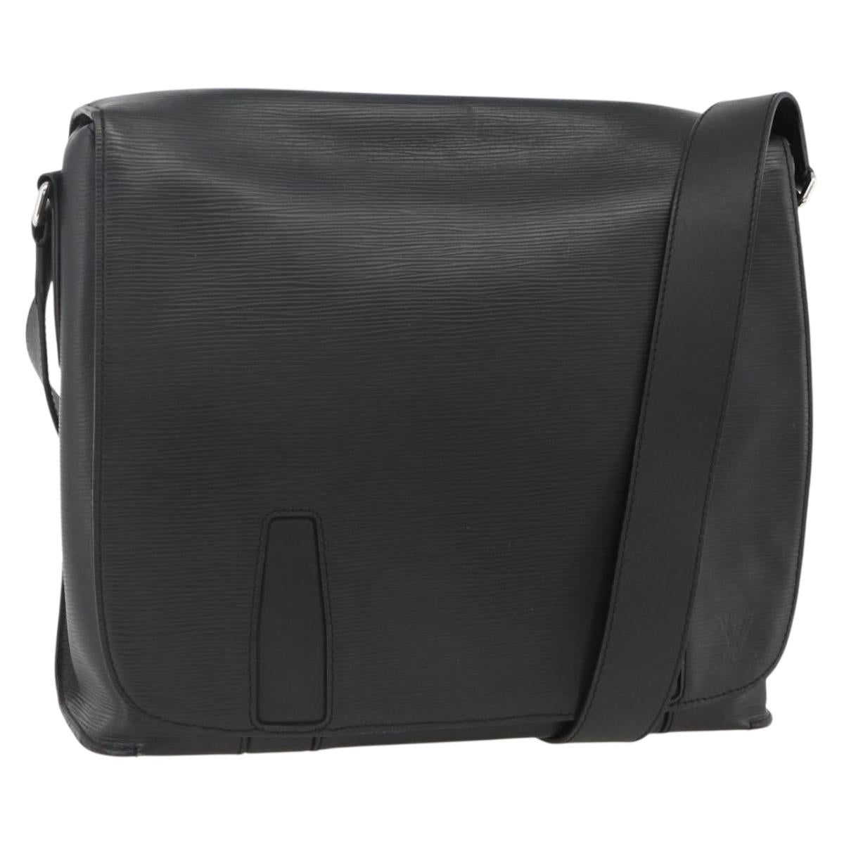 LOUIS VUITTON Epi Harrington Messenger MM Shoulder Bag Black M53409 Auth ka3397