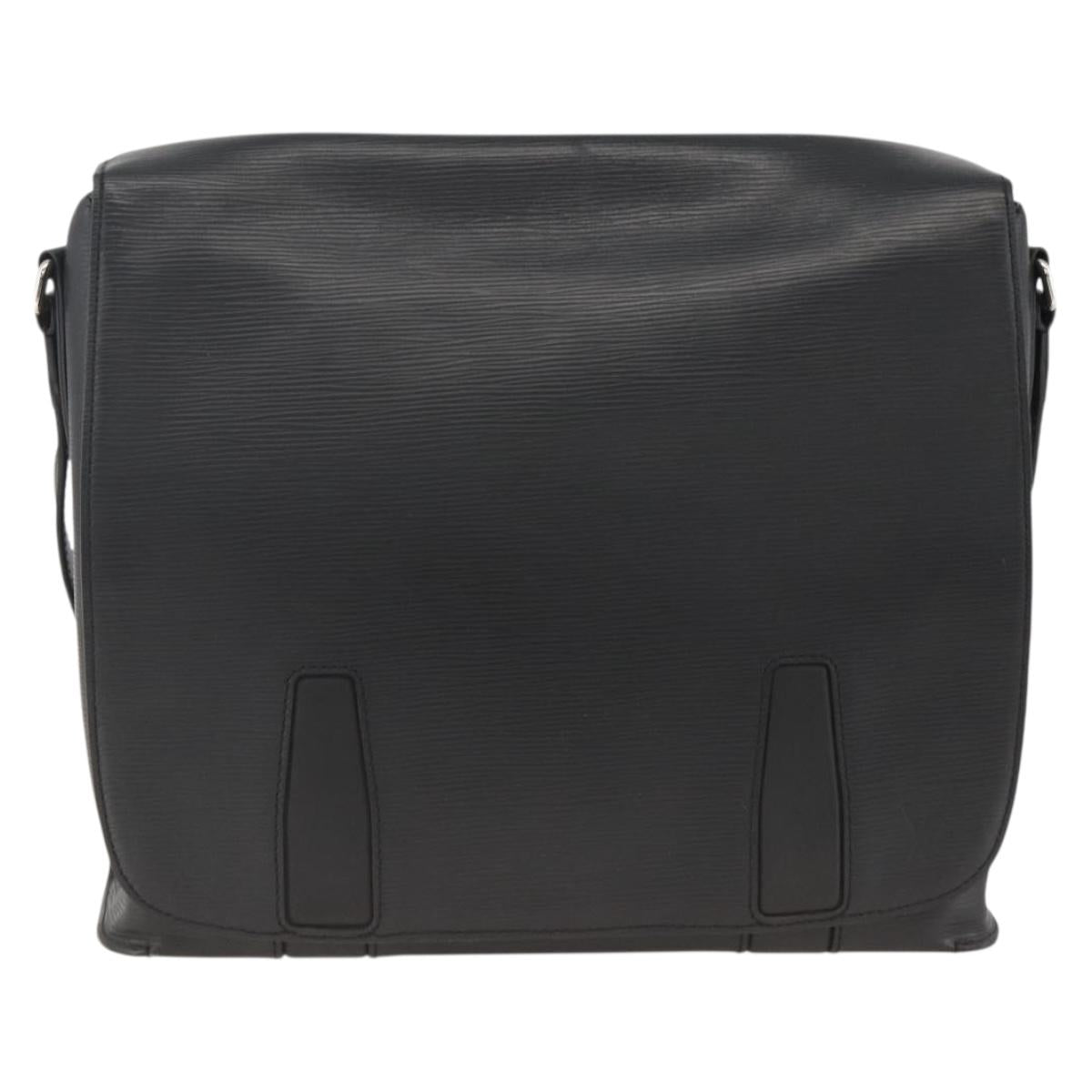 LOUIS VUITTON Epi Harrington Messenger MM Shoulder Bag Black M53409 Auth ka3397