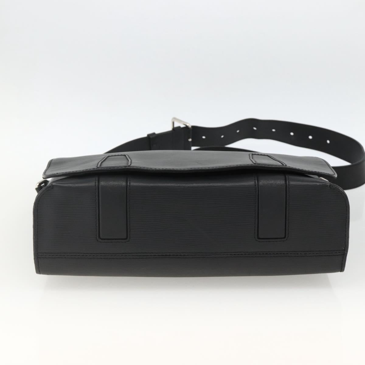 LOUIS VUITTON Epi Harrington Messenger MM Shoulder Bag Black M53409 Auth ka3397